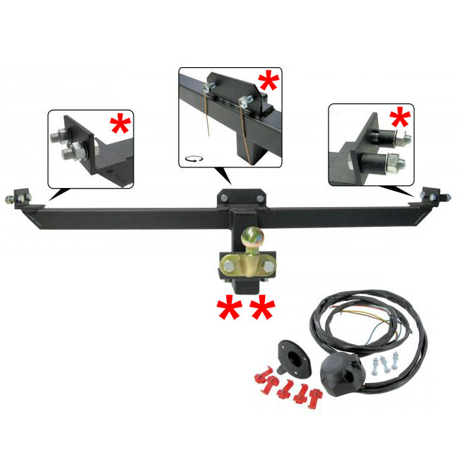 Anhängerkupplung komplett | T3 Bulli | 200 kg | Metal Bumper